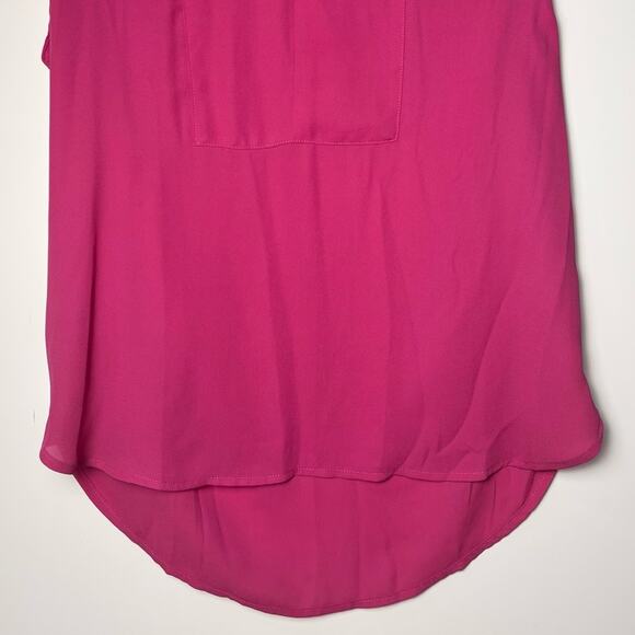 J. Crew Drapey cap-sleeve top Women's size XXS Fuchsia Dark Pink - Picture 9 of 16